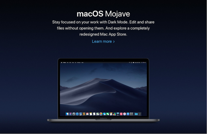 Apple、macOS最新版「macOS Mojave」発表 Mac App Storeが大幅リニューアル