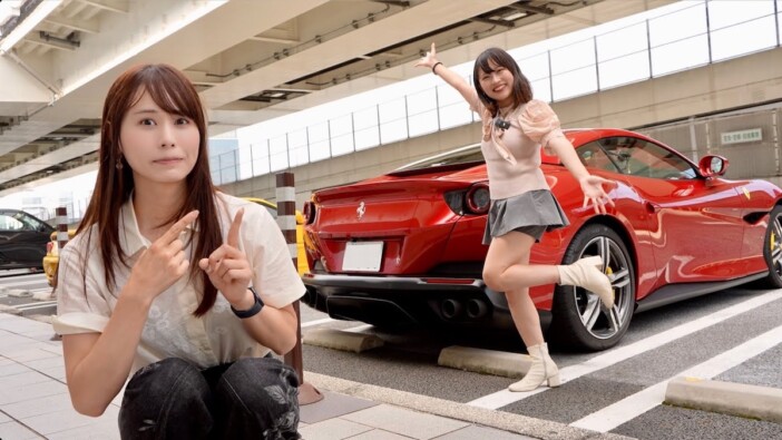 高級車YouTuber、後輩女子のフェラーリを大絶賛 “オプションだけで900万”の豪華内装を紹介