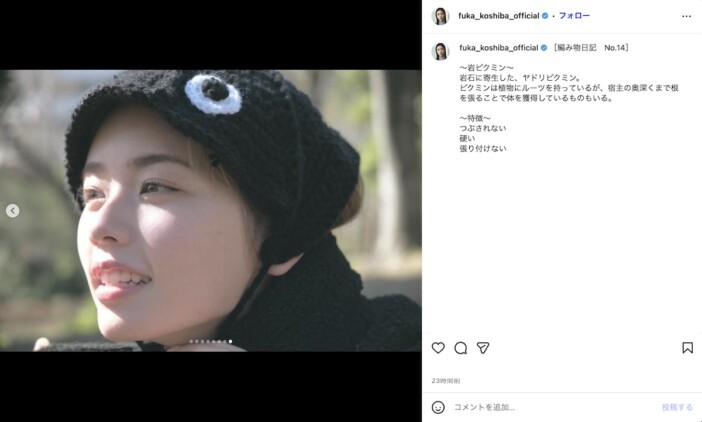 小芝風花が4種の“手編み”ピクミン帽子をお披露目 クオリティの高さにファンも騒然